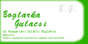 boglarka gulacsi business card