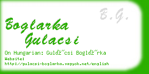 boglarka gulacsi business card